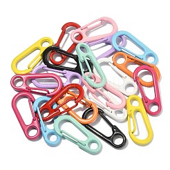 30Pcs 10 Colors Spray Painted Alloy Spring Gate Rings&nbsp;KEYC-CJ0001-03