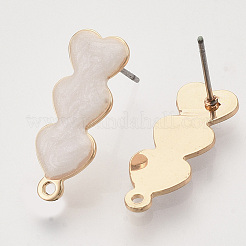 Iron Enamel Stud Earring Findings&nbsp;LS-IFIN-N003-08D