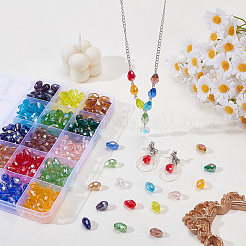 300Pcs 15 Colors Transparent Electroplate Glass Beads Strands&nbsp;EGLA-SP0001-41