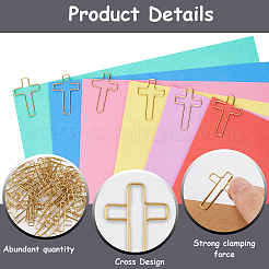 108pcs 6 Colors Metal Paper Clip&nbsp;AJEW-CP0008-65D