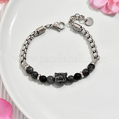 Natural Labradorite Round Beaded Bracelets&nbsp;HN9624