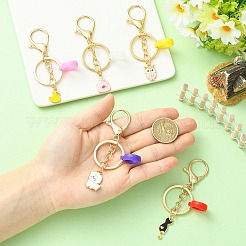 5Pcs Alloy Enamel Keychains&nbsp;KEYC-YW00256
