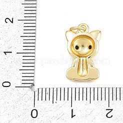 Brass Micro Pave Clear Cubic Zirconia Pendants&nbsp;KK-F938-25B-G