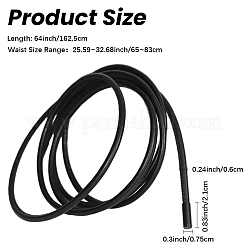 Round PU Leather Cord Tie Knot Belts for Dress&nbsp;DIY-WH20007-802A-02