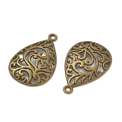 Tibetan Style Alloy Filigree Teardrop Pendants&nbsp;X-TIBEP-Q041-042AB-NR