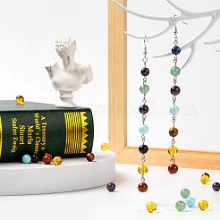 100 Pcs 7 Colors Chakra Yoga Healing Stone Kits&nbsp;G-LS0001-04