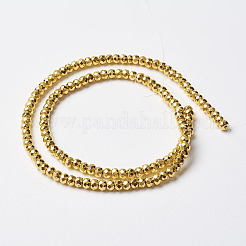 Non-magnetic Synthetic Hematite Beads Strands&nbsp;G-P262-29-3x4mm-G