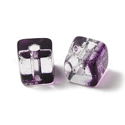 Two Tone Transparent Glass Beads&nbsp;GLAA-NH0001-03E