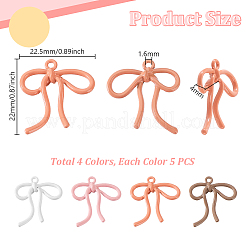20Pcs 4 Colors Baking Paint Zinc Alloy Pendants&nbsp;FIND-GA0005-38