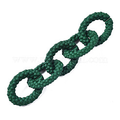 Spray Painted CCB Plastic Linking Rings&nbsp;CCB-Q091-011B