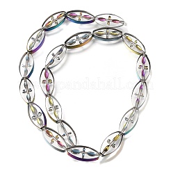 Electroplated Transparent Glass Beads Strands&nbsp;GL-CBA98F0-08D