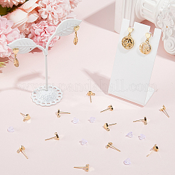 Brass Stud Earring Findings&nbsp;KK-BBC0028-29B