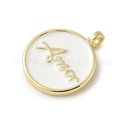 Brass Enamel Pendants&nbsp;KK-C110-26G-01