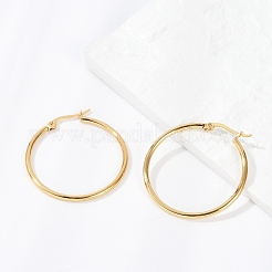 201 Stainless Steel Hoop Earrings&nbsp;EJEW-I245-20F