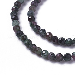 Natural Ruby in Zoisite Beads Strands&nbsp;G-F596-33-2mm