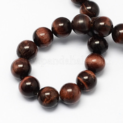 Natural Red Tiger Eye Stone Bead Strands&nbsp;G-R193-08-6mm