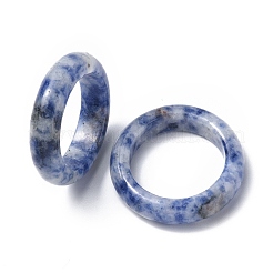 Natural Blue Spot Jasper  Plain Band Ring&nbsp;RJEW-P044-01B-02
