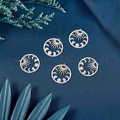 5Pcs 201 Stainless Steel Pendants&nbsp;STAS-SZ0002-07P