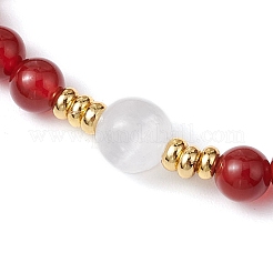 3Pcs 3 Styles Round Natural Gemstone Beads Stretch Bracelets Sets&nbsp;BJEW-JB11008