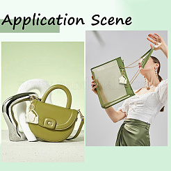 4Pcs 4 Colors PU Leather Mini Wallet Keychian&nbsp;KEYC-SC0001-70