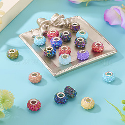 20Pcs AB Color Resin Rose Flower European Beads&nbsp;RESI-TA0004-38