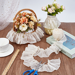 2M Silk Pleated Lace Trim Ribbon&nbsp;OCOR-CY0003-37A