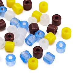 4 Colors Opaque & Imitation Jade & Transparent Glass Bugle Beads&nbsp;SEED-YW0001-41