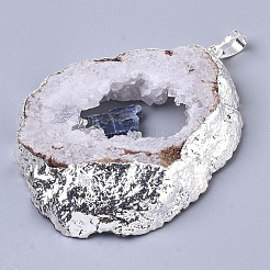 Natural Druzy Agate Big Pendants&nbsp;G-R458-05D