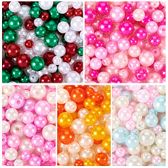 150G 5 Colors ABS Plastic Imitation Pearl Beads&nbsp;KY-TA0001-44B