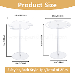 2 Styles Rotatable Acrylic Eyeglasses Frame Riser Display Stands&nbsp;DIY-FH0007-49