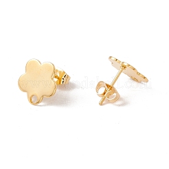 201 Stainless Steel Stud Earring Findings with Hole&nbsp;EJEW-A071-10B-G