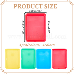 16Pcs 4 Colors Plastic Display Trays for Jewelry&nbsp;ODIS-HY0001-07