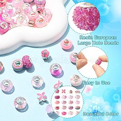 40Pcs 20 Styles Resin & Glass European Beads&nbsp;RPDL-FS0001-04