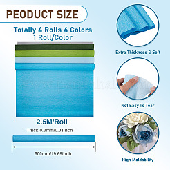 4 Rolls 4 Colors Crepe Paper Rolls&nbsp;DIY-TA0013-18B