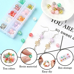 70Pcs 10 Colors Translucent Resin Beads&nbsp;RESI-YW0001-74
