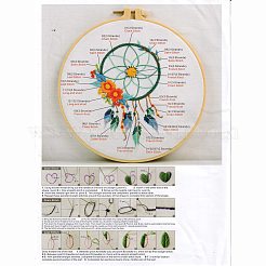 DIY Woven Net/Web with Feather Pattern Embroidery Kit&nbsp;DIY-O021-17A