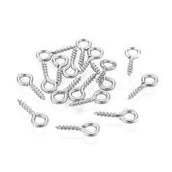 Tarnish Resistant 304 Stainless Steel Screw Eye Pin Peg Bails&nbsp;STAS-K171-52P-10x4mm