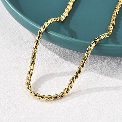 304 Stainless Steel Rope Chain Necklaces for Women&nbsp;NJEW-Q026-02G