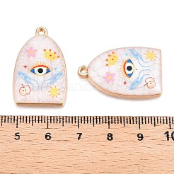 Printed Rack Plating Alloy Enamel Pendants&nbsp;ENAM-T020-03A