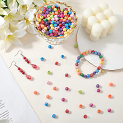 600Pcs Plating Acrylic Beads&nbsp;PACR-PA0001-10B