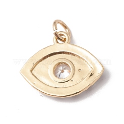 Eco-Friendly Rack Plating Brass Micro Pave Cubic Zirconia Pendants&nbsp;KK-F835-09-G