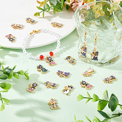48Pcs 8 Style Alloy Enamel Pendants&nbsp;ENAM-DC0001-06