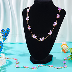 1M Handmade Acrylic Butterfly Link Chains&nbsp;CHC-TA0001-24A