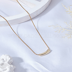 1Pc Zinc Alloy Curved Tube Pendant Necklaces for Women&nbsp;NJEW-LP0004-18