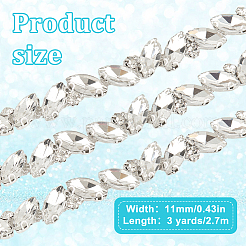 3 Yards Glass Rhinestone Chains&nbsp;DIY-DR0002-10E