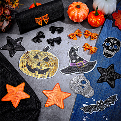 Sequin Felt & PET Bowknots&nbsp;DIY-PH0030-38
