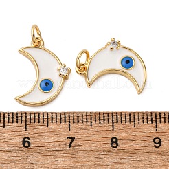 Brass Micro Pave Cubic Zirconia Pendants&nbsp;KK-D390-13G