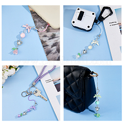 6Pcs 6 Colors Alloy with Plastic Mobile Straps&nbsp;AJEW-FH0005-71