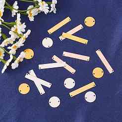 12Pcs 2 Style Brass Links and 8Pcs 2 Colors Brass Pendants&nbsp;KK-SZ0004-05