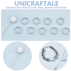 10Pcs 201 Stainless Steel Bead Frames&nbsp;STAS-UN0058-88